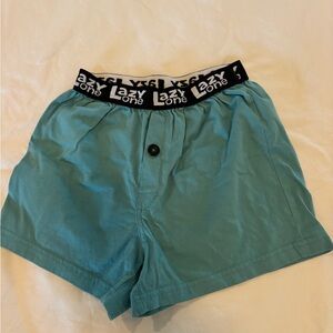 Lazy One Gas Station Teal Kids Boxer Shorts